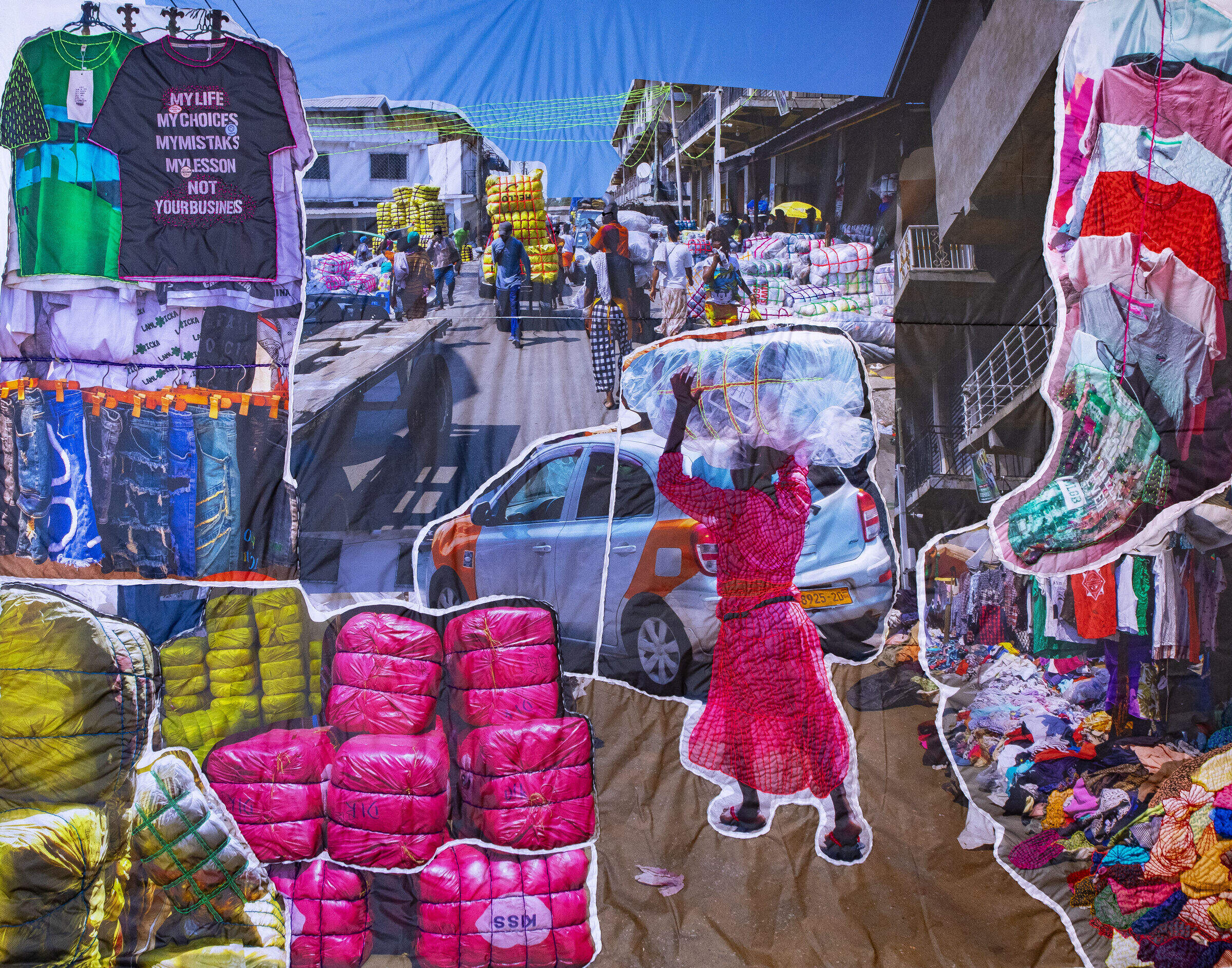 Joana Choumali, “Kantamanto Market,” 2023, from the series “Yougou-Yougou.” (Courtesy the artist)