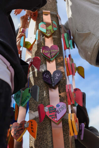 Seven peace poles memorializing lives lost to violence make up the peace trail. (Courtsey Luis Antonio Thompson)