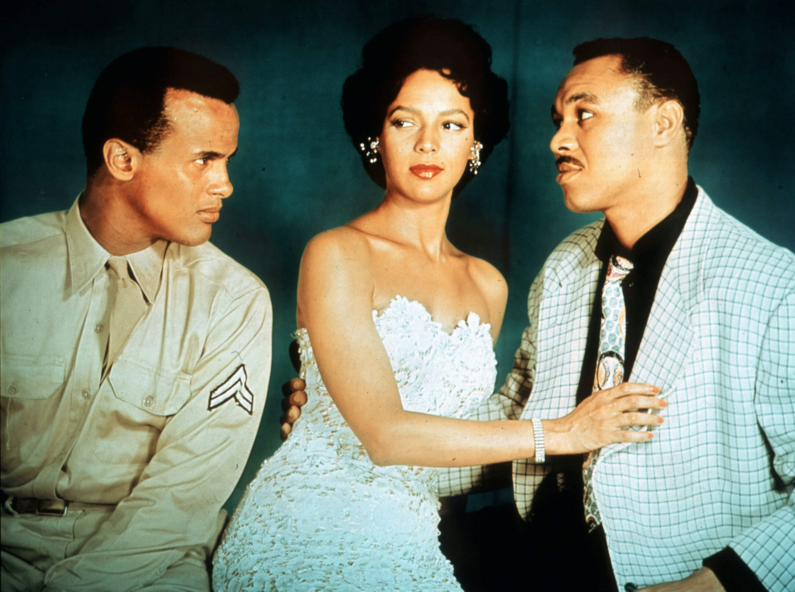 From left: Harry Belafonte, Dorothy Dandridge and Joe Adams in director Otto Preminger's 1954 film "Carmen Jones." (Courtesy Photofest) 
