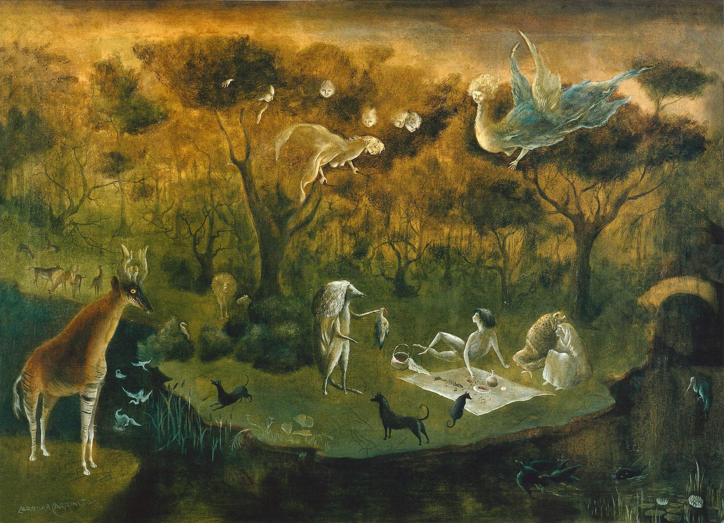 Leonora Carrington, "Pastoral," 1950. (Courtesy Leonora Carrington/Arts Rights Society, New York)