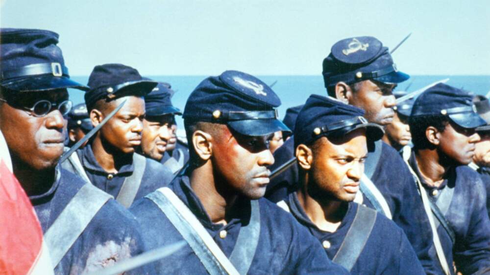 Denzel Washington (center) in director Edward Zwick's 1989 film "Glory." (Courtesy Photofest)
