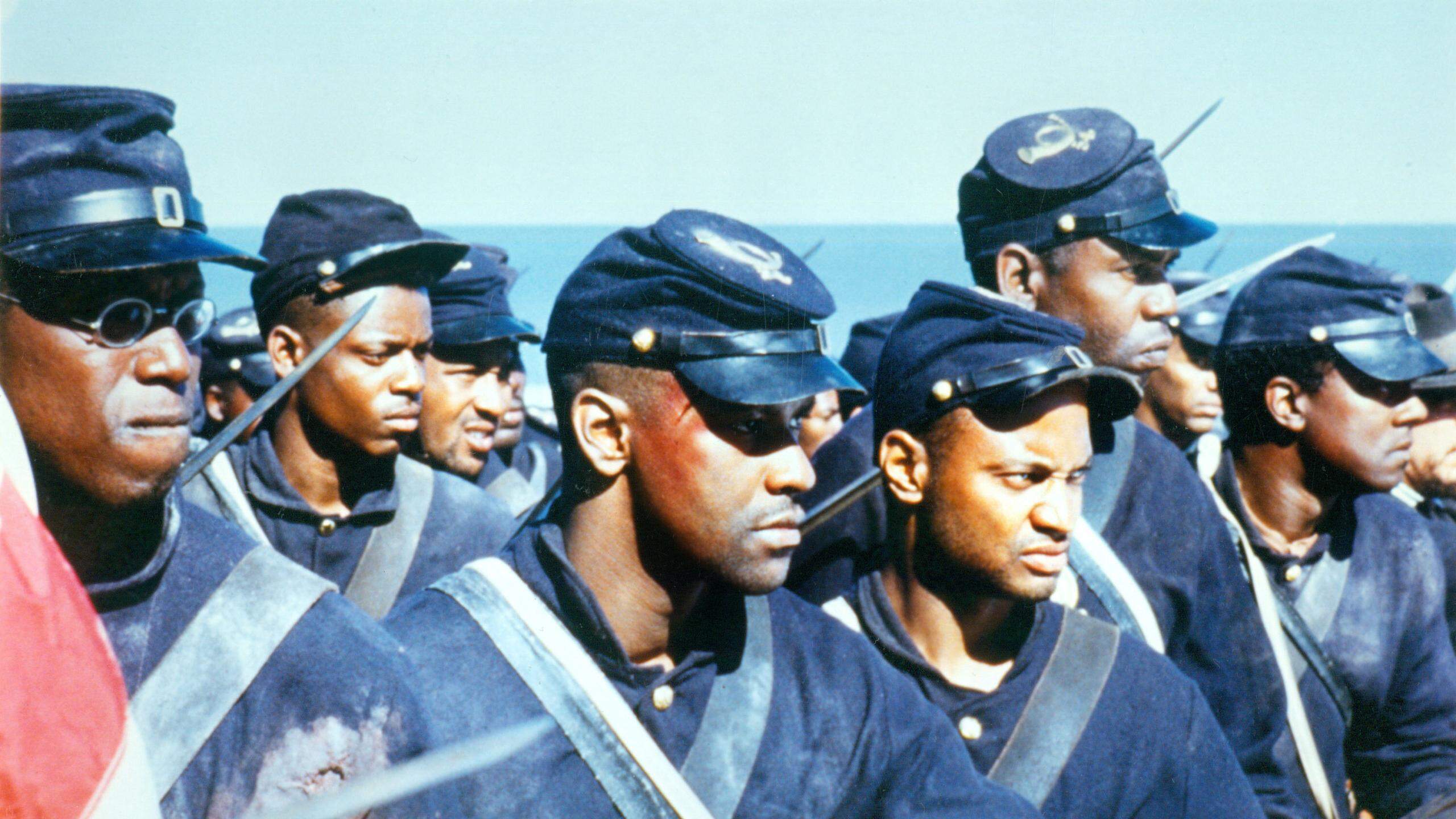 Denzel Washington (center) in director Edward Zwick's 1989 film "Glory." (Courtesy Photofest)