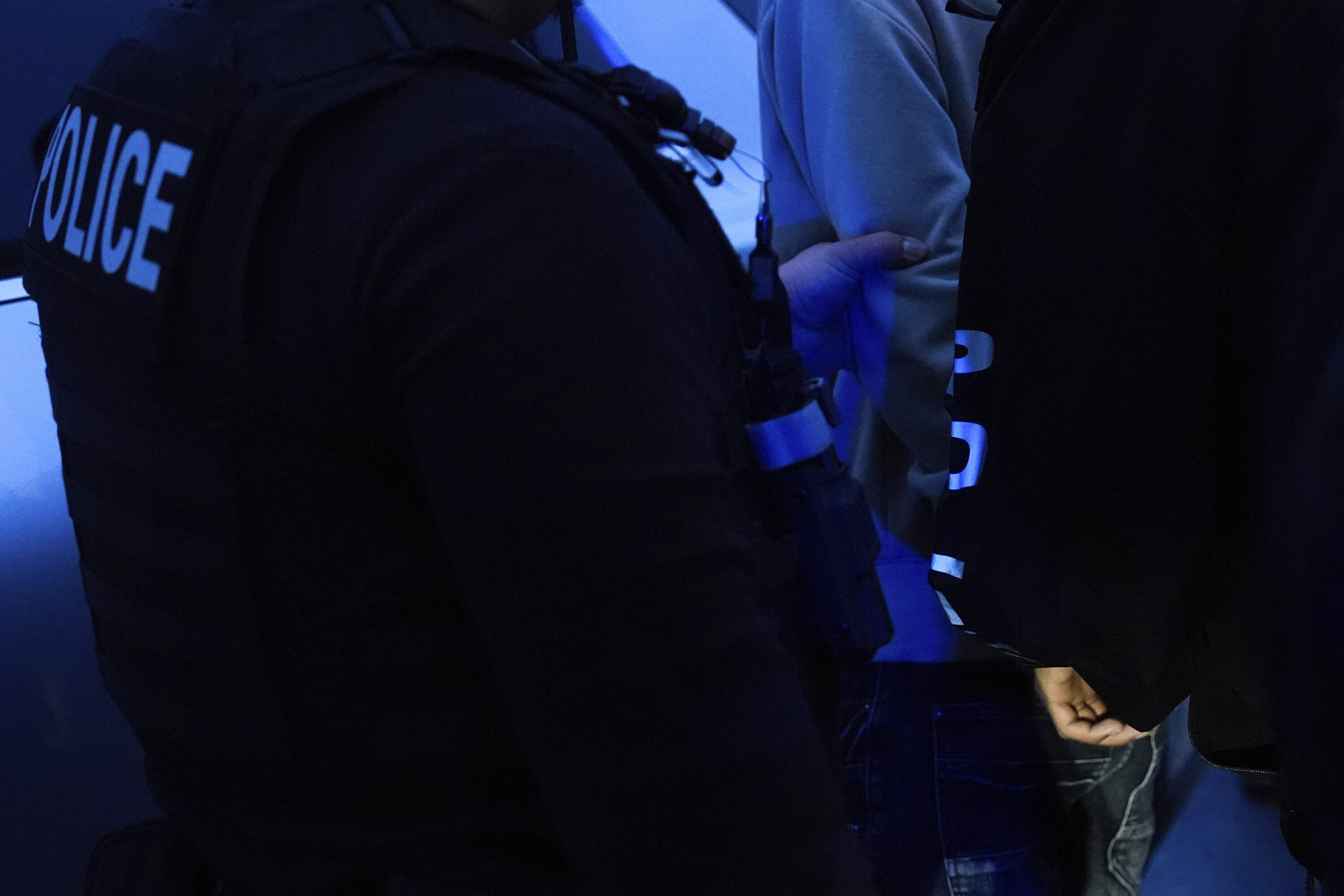 ICE deportation officers arrest a man on Dec. 17, 2024, in the Bronx borough of New York. (Julia Demaree Nikhinson/AP)