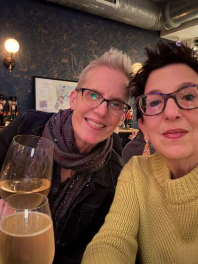 The author and her spouse on New Year's Eve in 2024. (Courtesy Jan Donley)