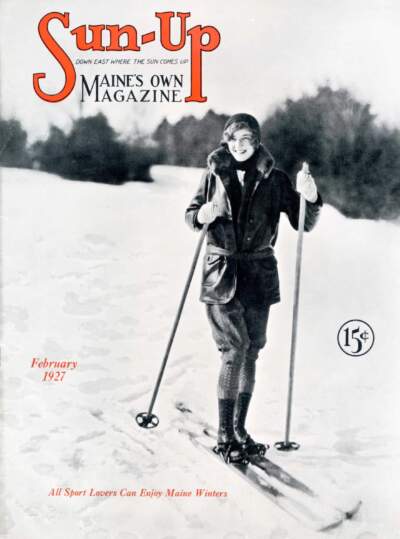 By 1927, skiing had become widespread enough that is was featured on magazine covers in Maine and elsewhere. (Courtesy of E. John B. Allen/New England Ski Museum)