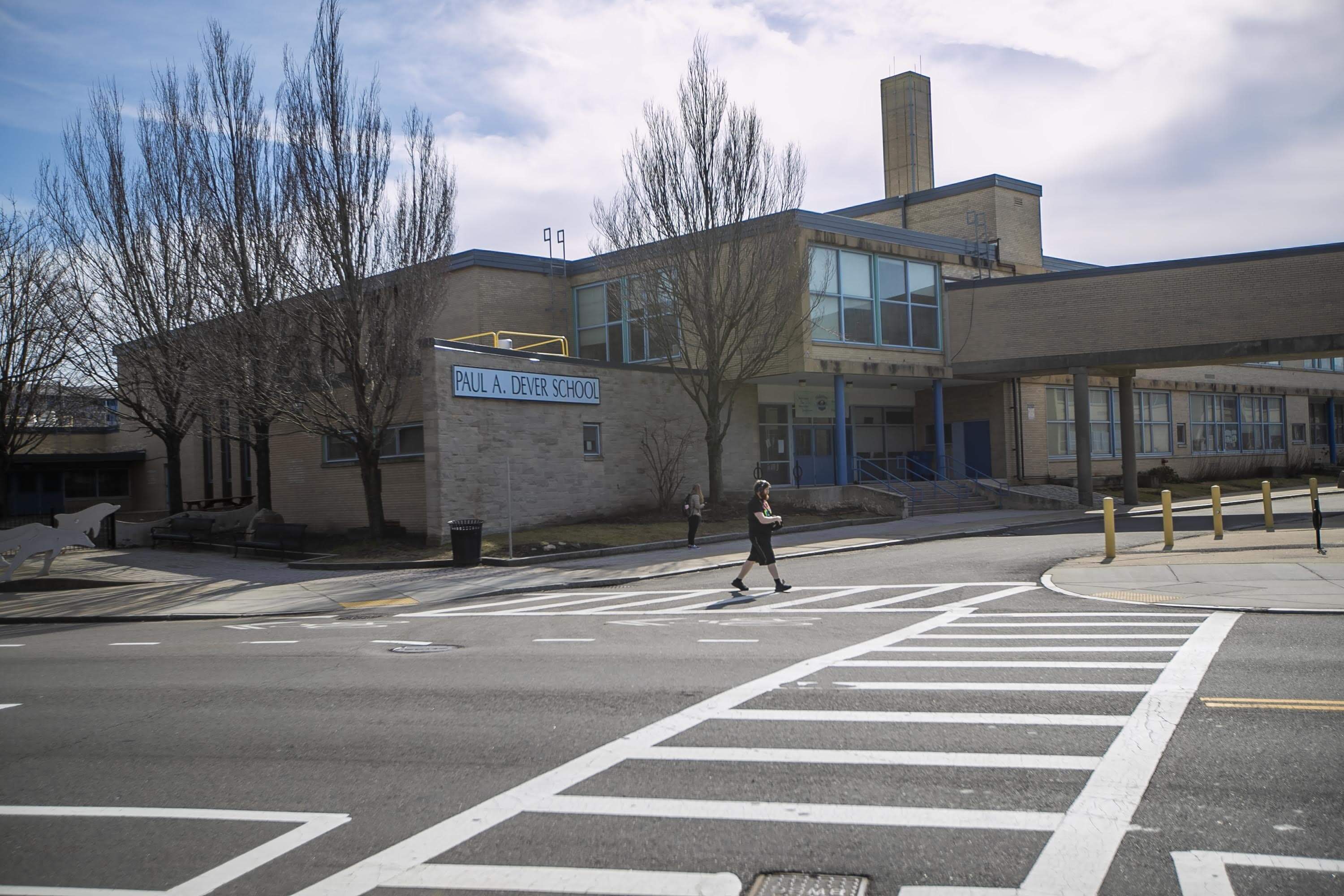 The Paul A. Dever School in Dorchester. (Jesse Costa/WBUR)