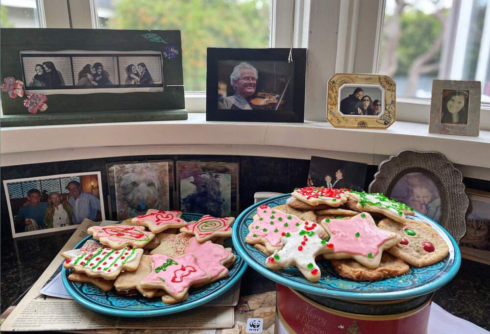 Family photos, memorabilia and Christmas cookies in the author's family's home in the Palisades. (Courtesy Andrea Meyer) 