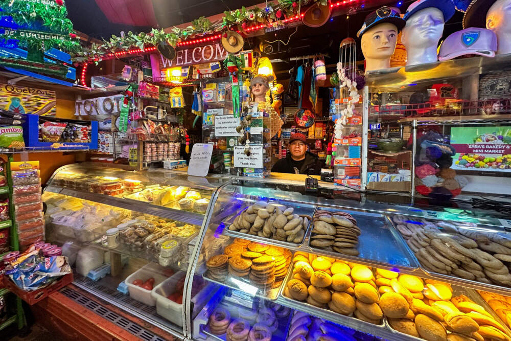 Benedicto Ixchop has owned a Guatemalan bakery in New Bedford for nearly two decades. He said business has taken a huge hit because many customers are afraid to go out in public. (Simón Rios/WBUR)