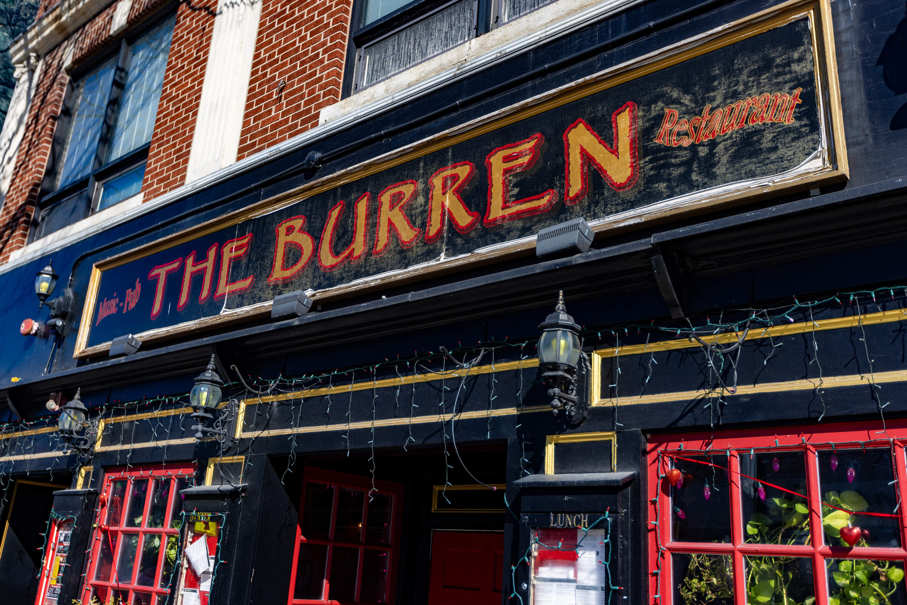 Myer Dana and Sons, which owns the building that houses the Burren at 247 Elm Street, has been trying to develop the property for some time. (Jesse Costa/WBUR)