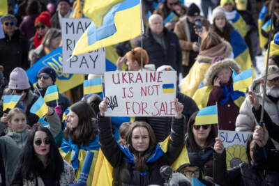 Photos: Hundreds rally in Boston to mark 3 years since Russia's invasion in Ukraine