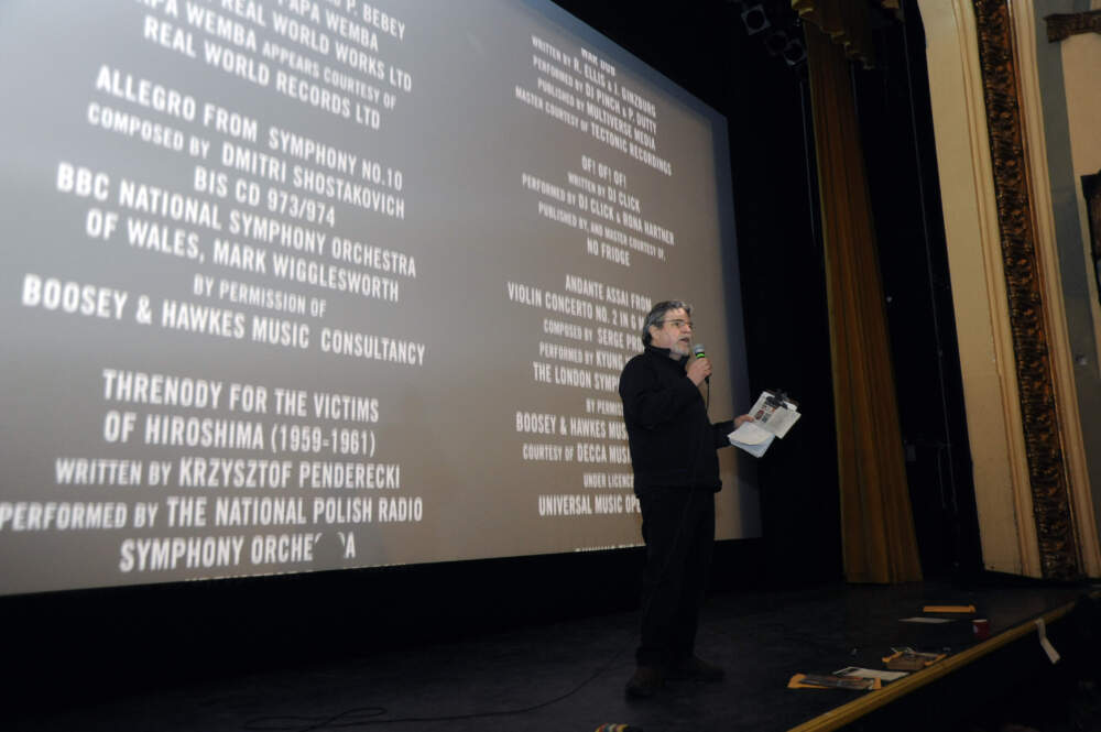 Festival Director Garen Daly onstage at the 2014 Boston Sci-Fi Film Festival. (Courtesy Harry O. Lohr Jr.)
