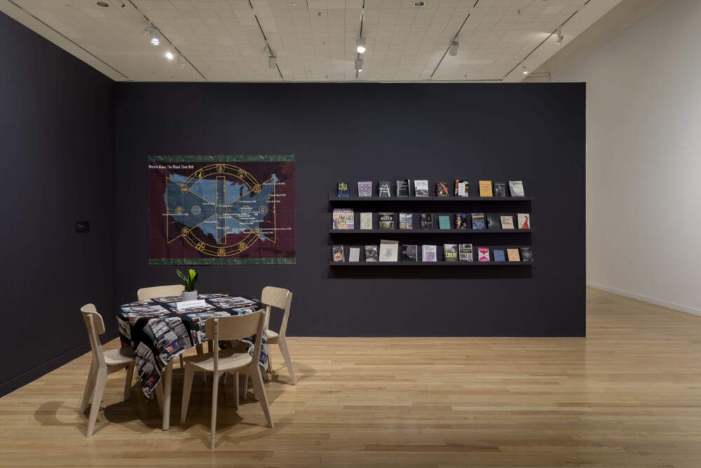 A view of the installation of "Impossible Music" at Tufts University Art Galleries. (Courtesy Mel Taing)