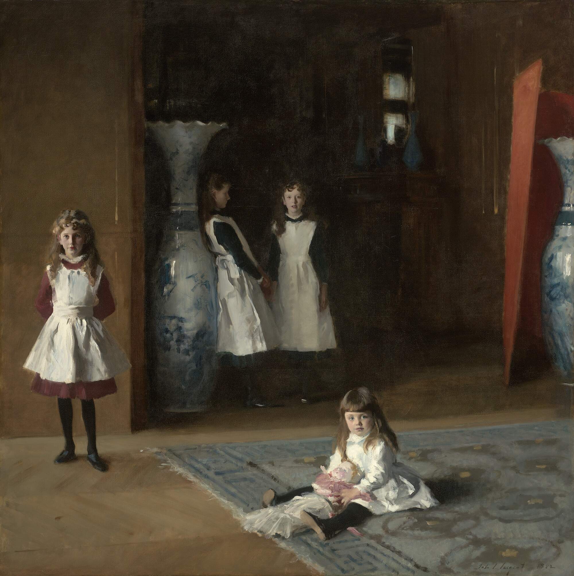 "The Daughters of Edward Darley Boit" was painted by John Singer Sargent in 1882. The sisters — Mary Louisa Boit, Julia Overing Boit, Jane Hubbard Boit, and Florence D. Boit — gifted the painting to the MFA in memory of their father. (Courtesy Museum of Fine Arts, Boston)
