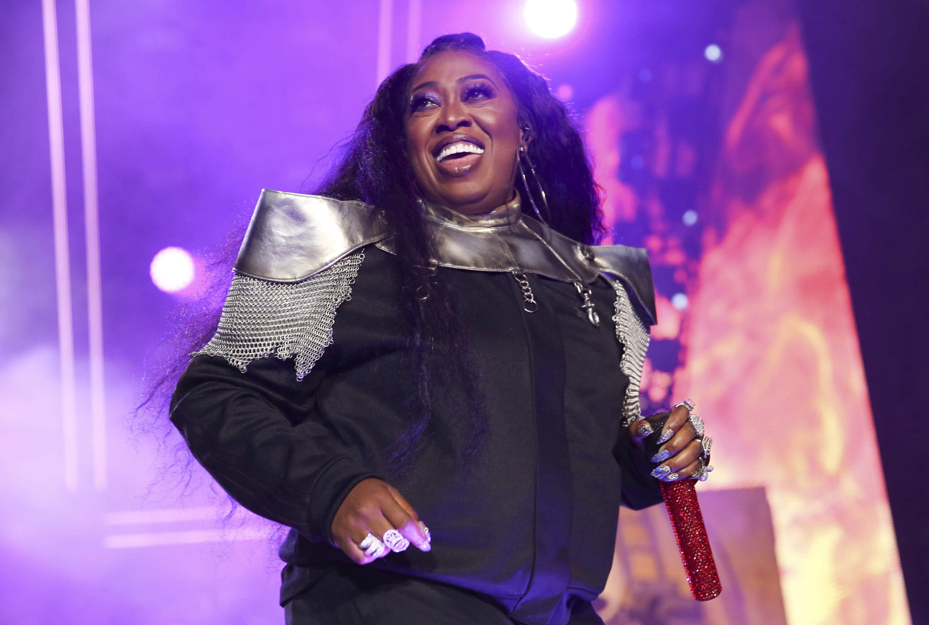 Missy Elliot performs at the 2019 Essence Festival in New Orleans on July 5, 2019. (Donald Traill/Invision/AP)