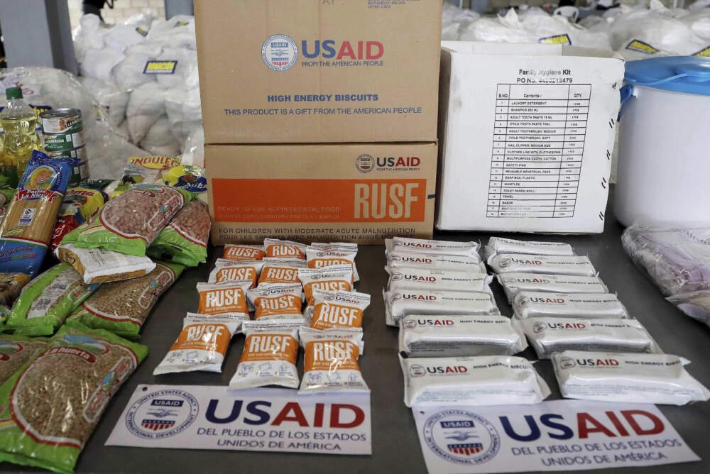 USAID humanitarian aid destined for Venezuela in 2019. (Fernando Vergara, AP file photo)