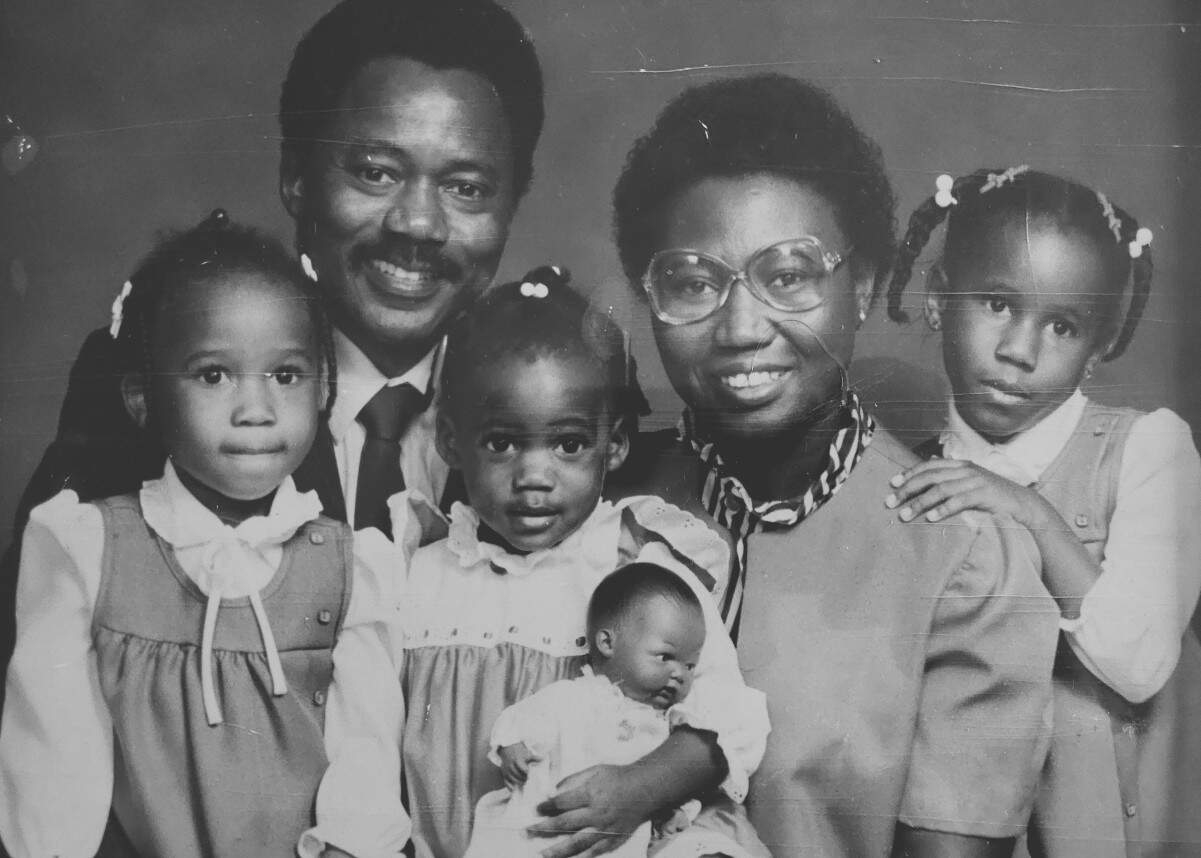 The author and her family in the 1980s. (Courtesy Theresa Okokon)