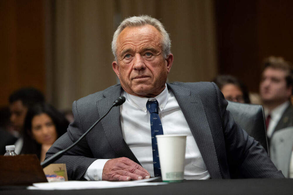 Robert F. Kennedy Jr., nominee to be Secretary of Health and Human Services, testifies in front of the Senate committee on Health, Education, Labor and Pensions on January 30, 2025. (Nathan Posner/Anadolu via Getty Images)