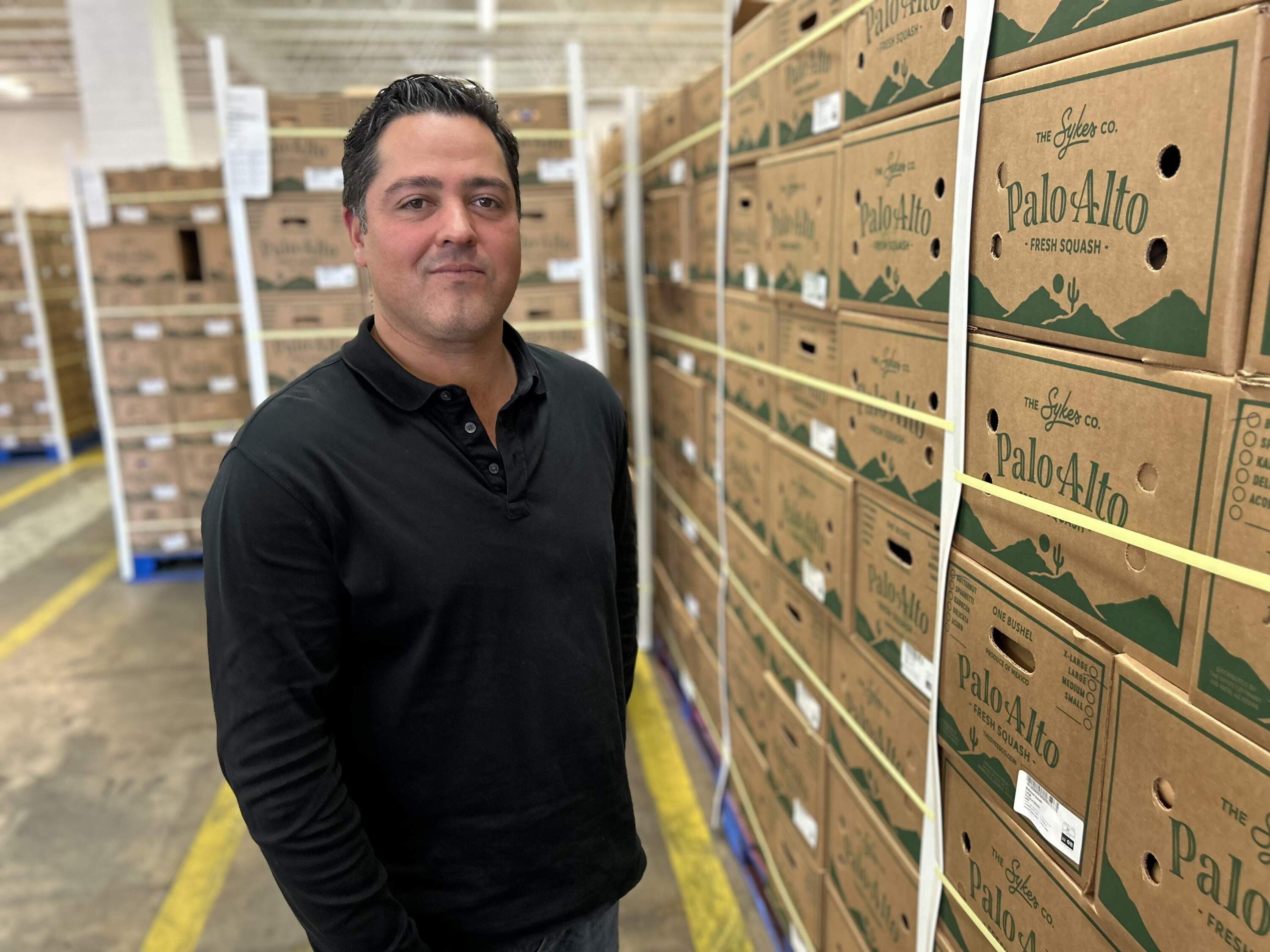 Miguel Romero is a salesman for the Sykes Company. (Peter O'Dowd/Here &amp; Now)