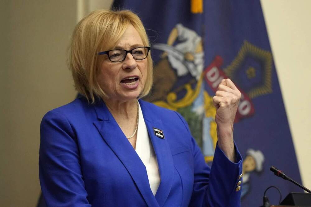 Democratic Gov. Janet Mills delivers her State of the State address, Jan. 30, 2024, at the State House in Augusta, Maine. (Robert F. Bukaty/AP)