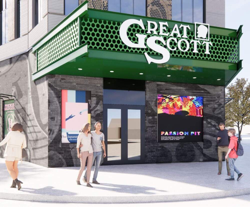 A rendering of the proposed Great Scott Redevelopment. (Courtesy Allston Live Management LLC and Epsilon Associates, Inc.)