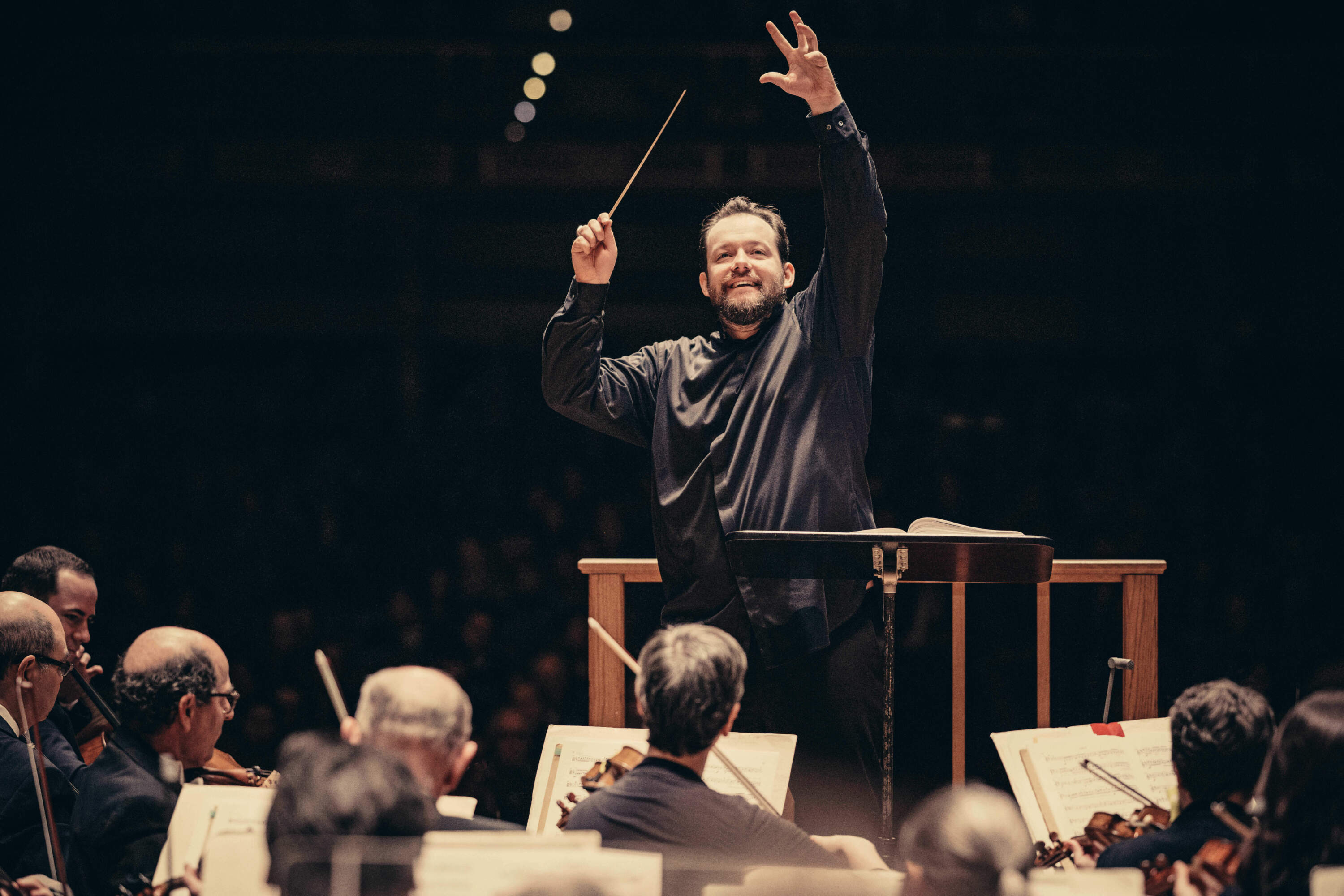 Andris Nelsons conducting the Boston Symphony Orchestra. (Courtesy Boston Symphony Orchestra)