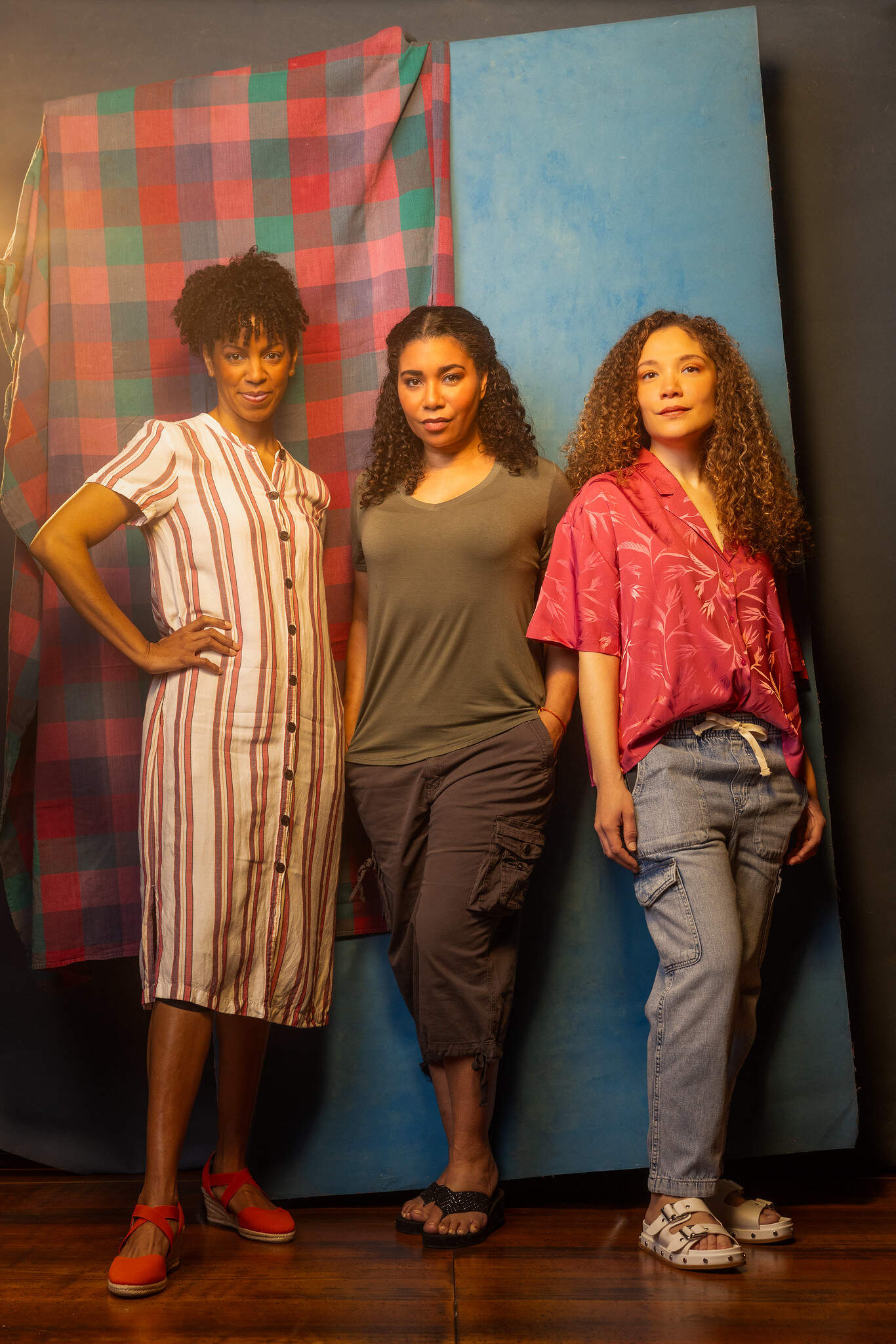 From left: Jessica Pimentel, Yesenia Iglesias and Evelyn Howe in a promotional image for The Huntington's "Don't Eat the Mangos." (Courtesy Nile Hawver)