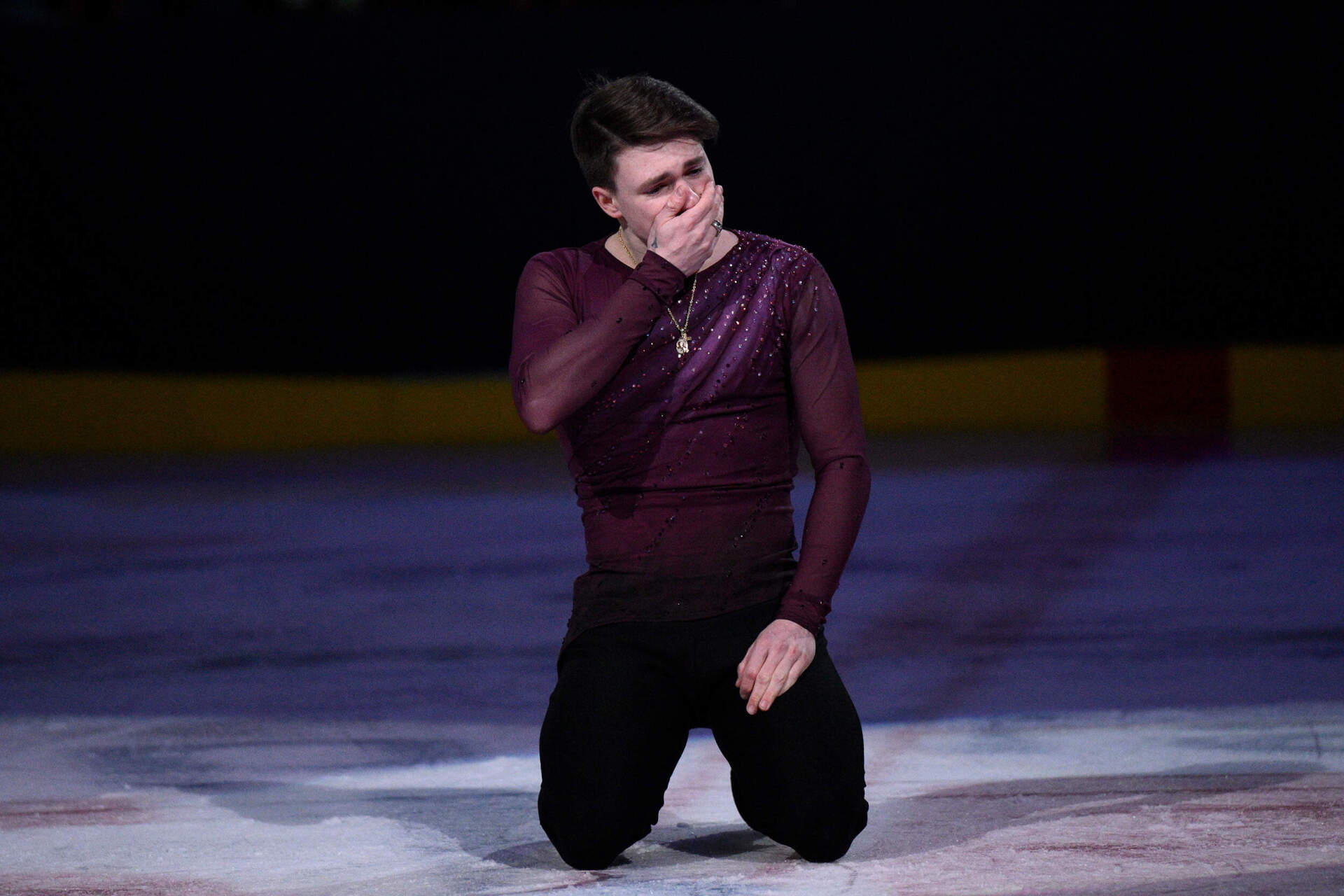 Tears flow at a poignant figure skating event benefiting victims