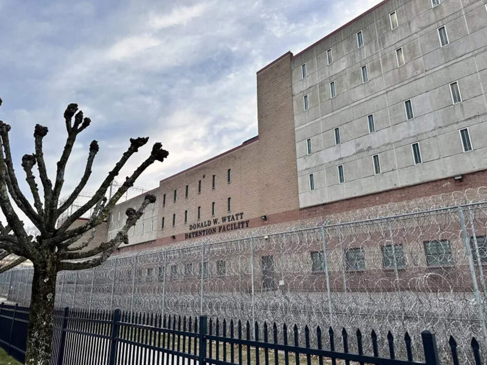 The Donald W. Wyatt detention facility in Central Falls, R.I. (Olivia Ebertz/The Public's Radio)