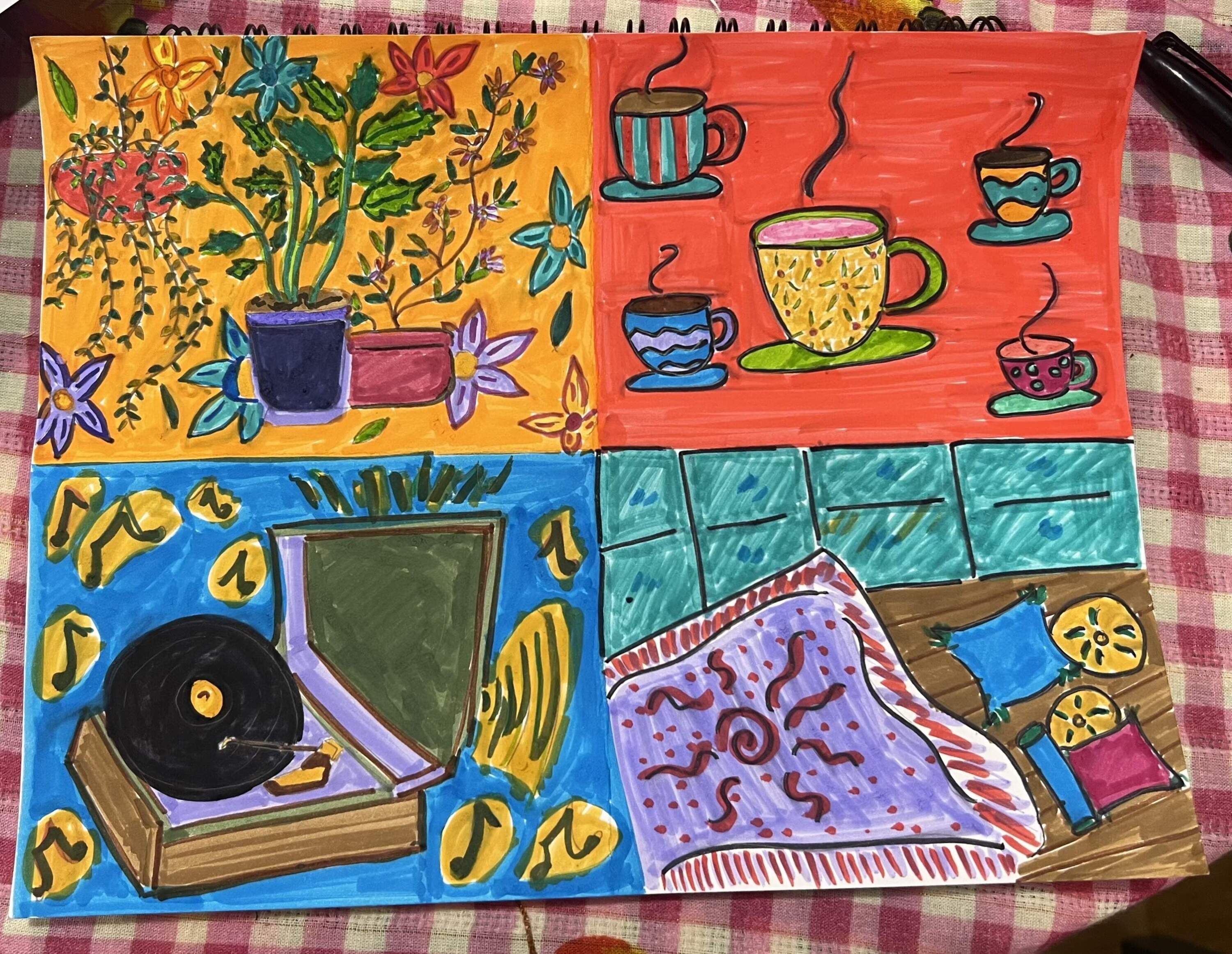Maham Khwaja’s pieces of home activity. (Courtesy of Maham Khwaja)