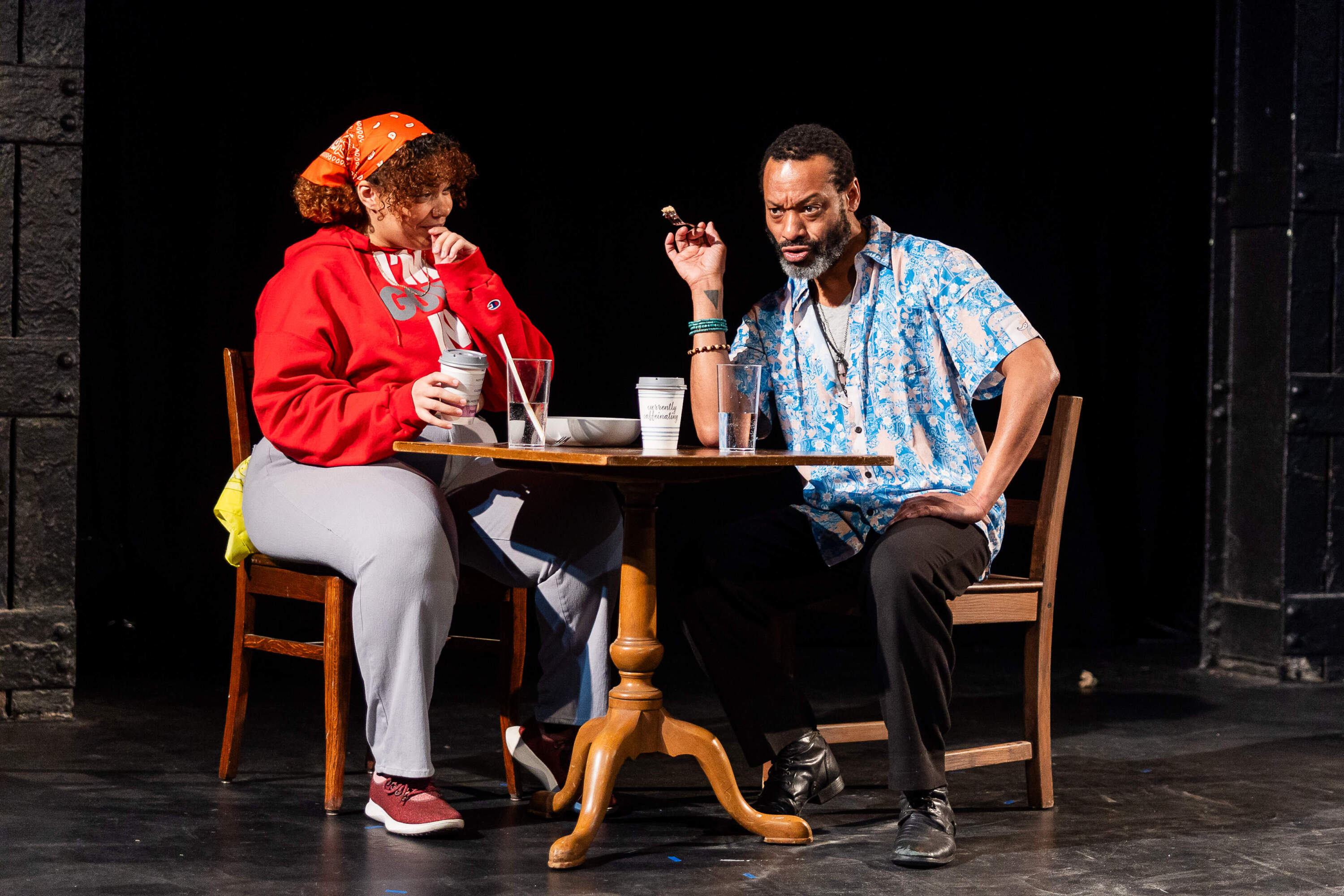 Kaedon Gray and Elijah Brown during the first annual Queer Voices Festival by Boston Theater Company in 2024. (Courtesy Nile Scott Studios)