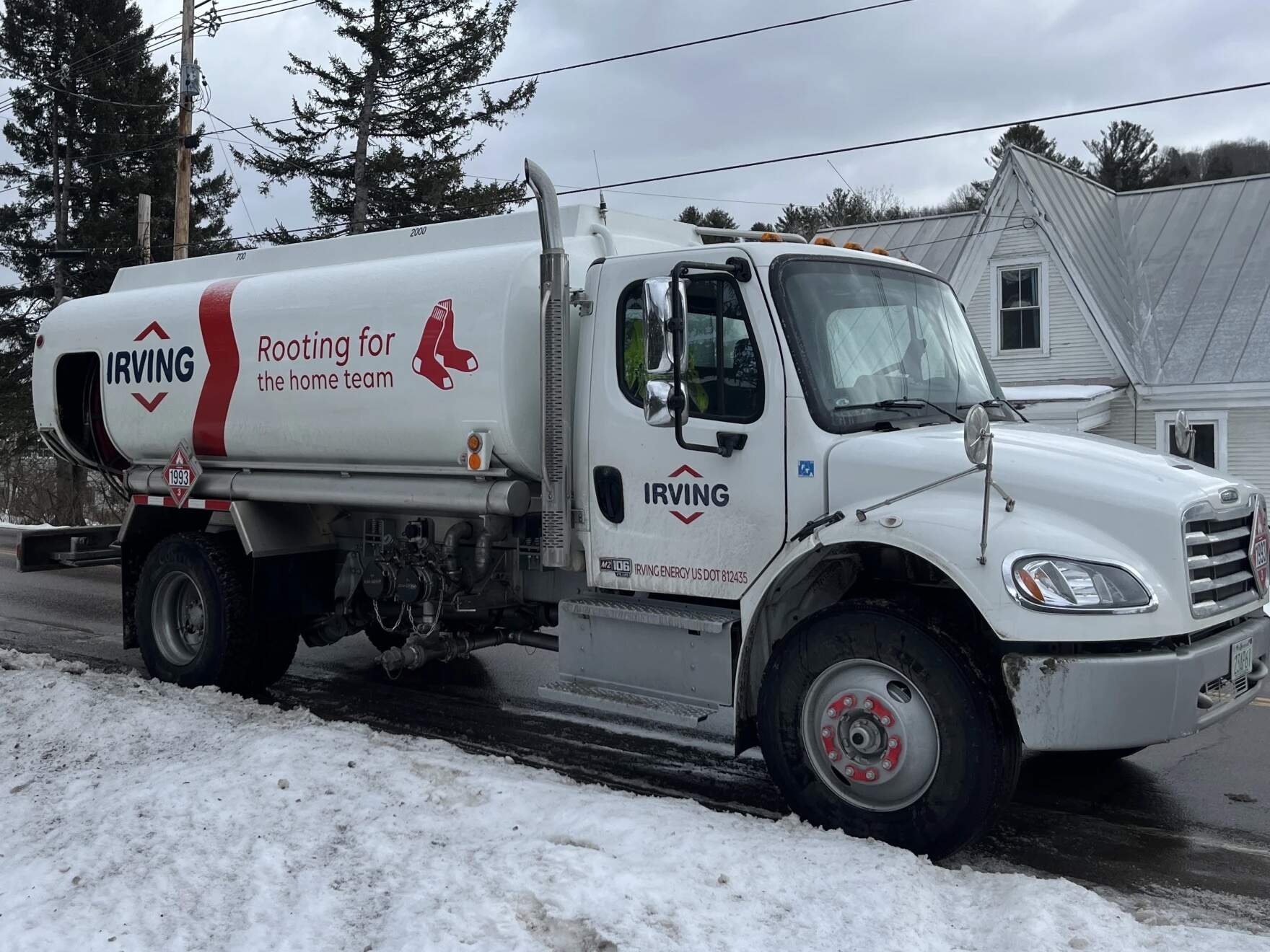 The Canadian company Irving Oil says potential tariffs on Canadian energy imports into the United States would raise prices for heating fuel customers. (Sabine Poux/Vermont Public)