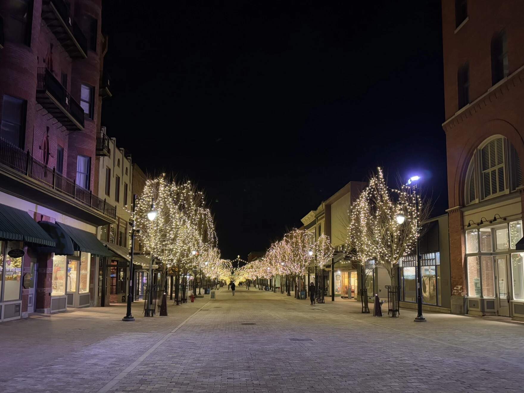 Church Street Marketplace in Burlington in January 2025. (April McCullum/Vermont Public)