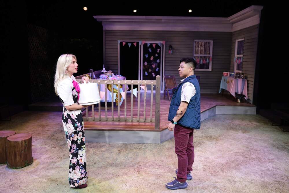 Antonia Turilli and Jupiter Lê in Lyric Stage Company's production of "The Great Reveal." (Courtesy Mark S. Howard)