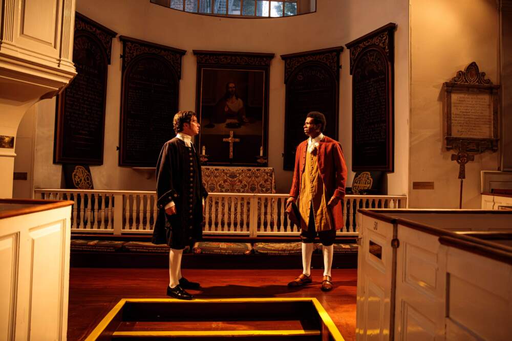 A scene from an earlier production of "Revolution's Edge" at Old North Church. (Courtesy Benjamin Rose Photography)