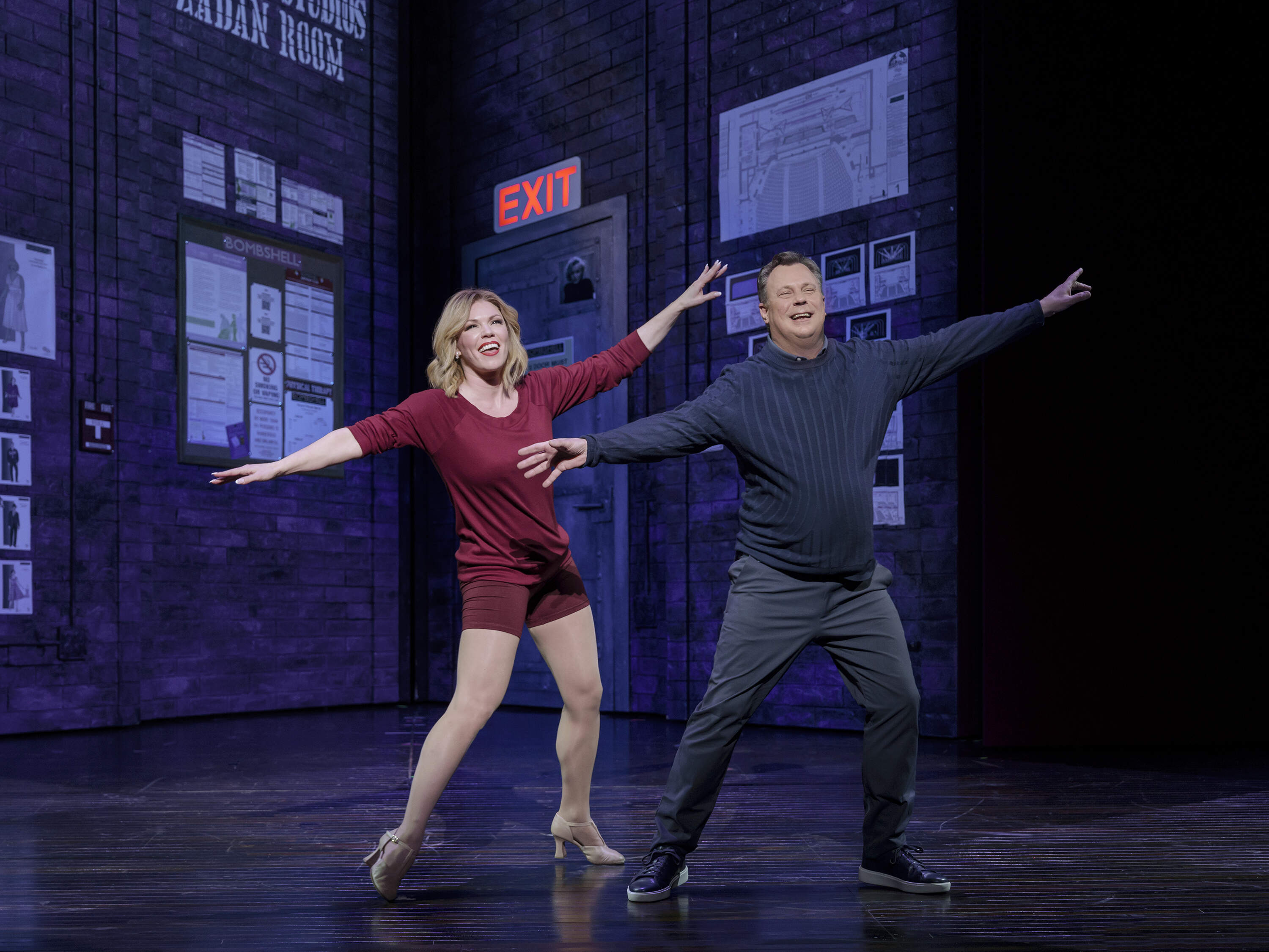 Robyn Hurder (Ivy Lynn) and Brooks Ashmanskas (Nigel) in "Smash." (Courtesy of Paul Kolnik)