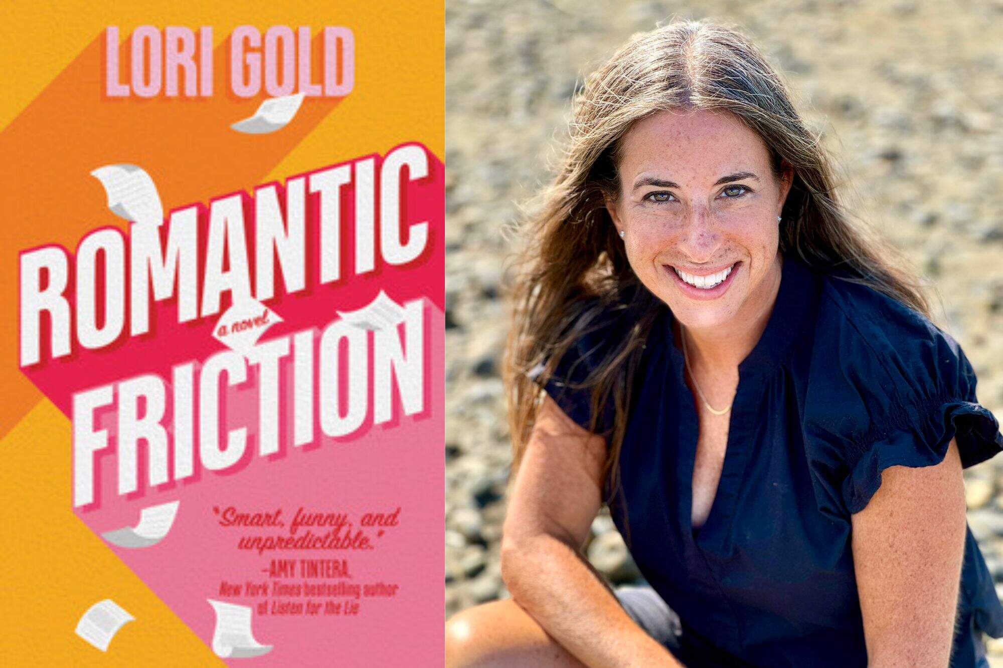 The cover of "Romantic Friction" and author Lori Gold. (Courtesy of Harper Collins and Marc Goldstein)