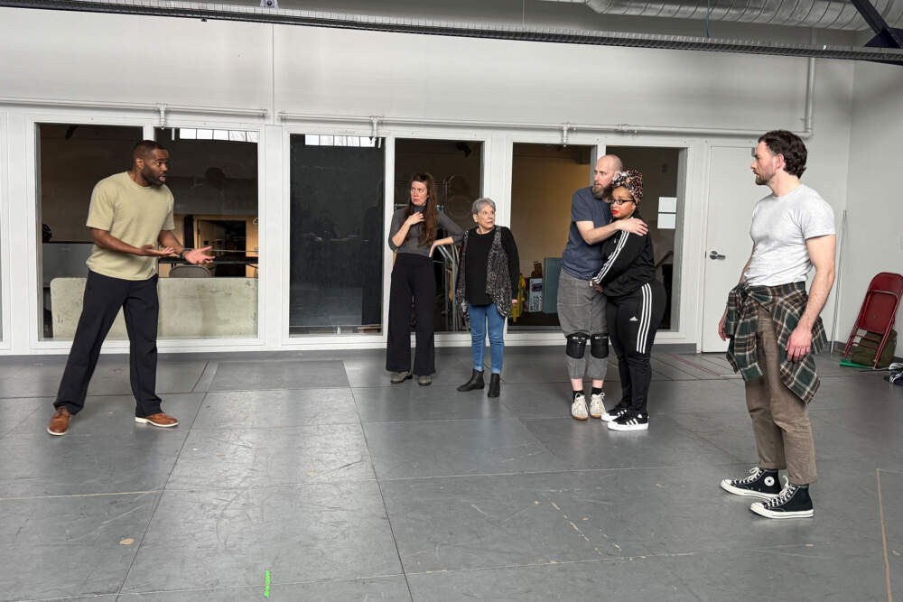 De’Lon Grant, Eliza Fichter, Bobbie Steinbach, Michael Broadhurst, Thomika Marie Bridwell and Kody Grassett in rehearsal for Actors’ Shakespeare Project’s "A Midsummer Night’s Dream." (Courtesy Actors’ Shakespeare Project)