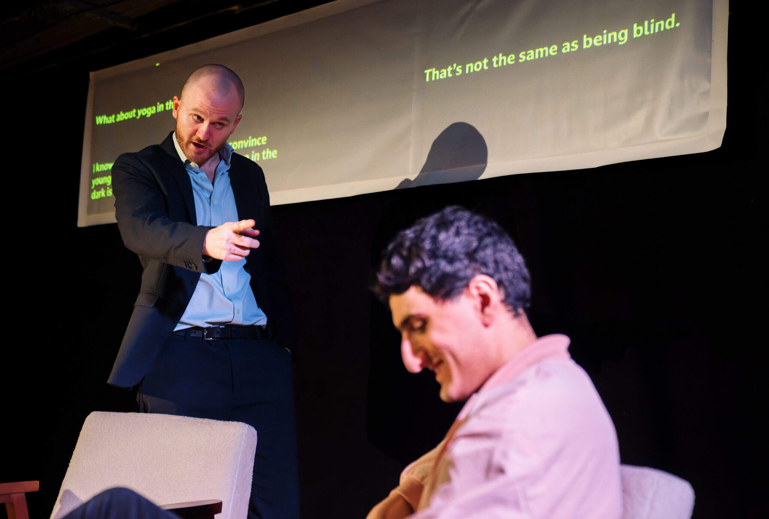 Samuel Brewer and Aarian Mehrabani in FlawBored's "It's a Motherf**king Pleasure." (Courtesy Alex Brenner)