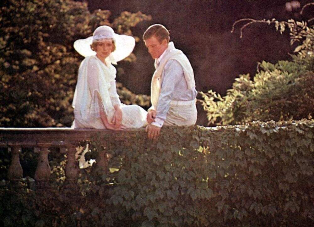 Mia Farrow as Daisy Buchanan and Robert Redford as Jay Gatsby in the 1974 version of the film.(Film Publicity A Archive/Getty Images)