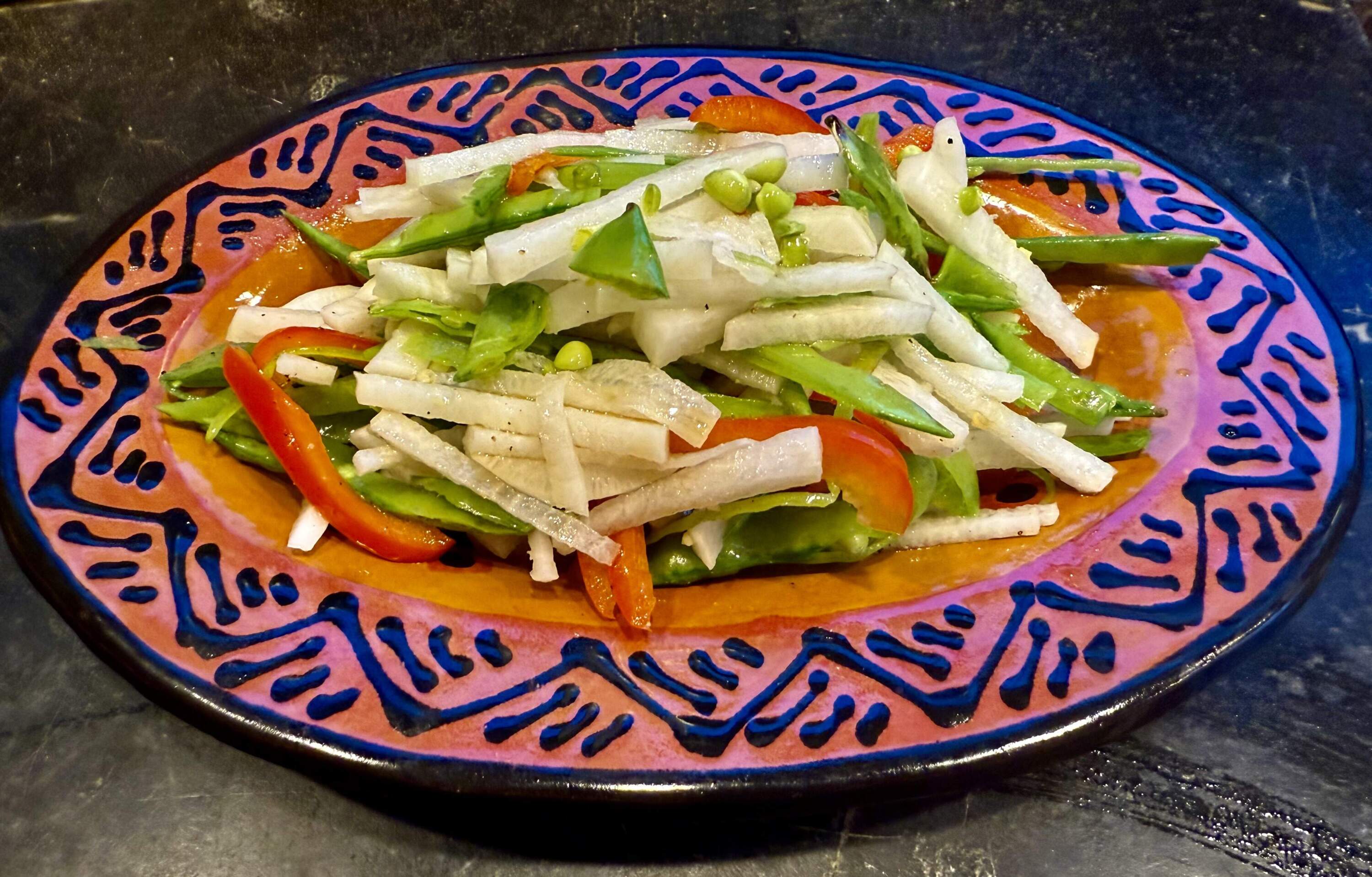 Daikon radish slaw. (Kathy Gunst/Here &amp; Now)