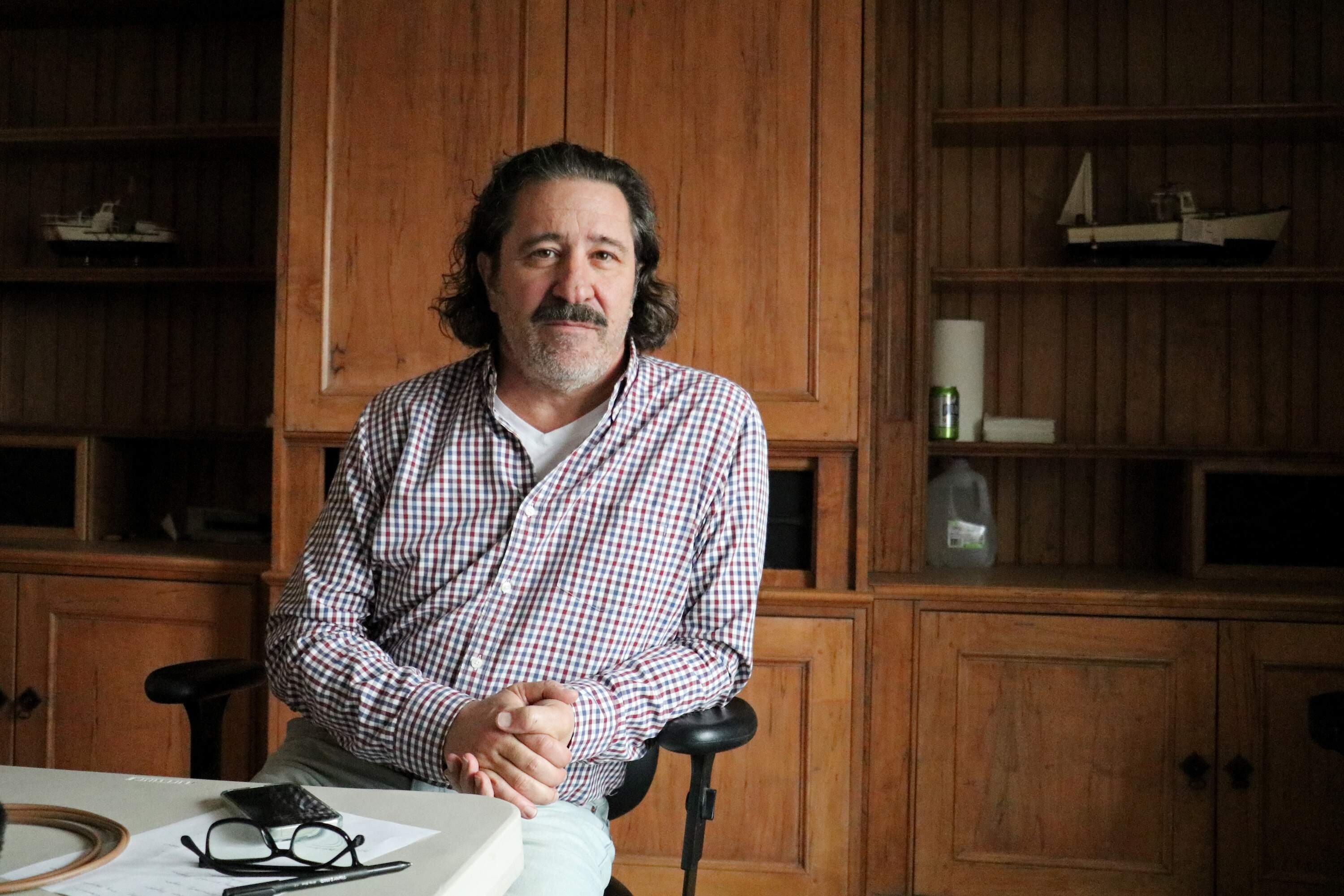 Vineyard Power President Richard Andre in Vineyard Haven. (Liz Lerner/CAI)