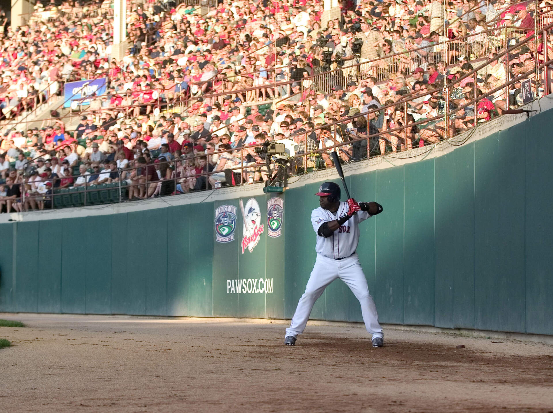 David Ortiz plays for the PawSox during a rehabilitation stint in the minor leagues Thursday, July 17, 2008. (Stew Milne/AP)