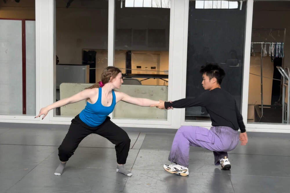Mia Giatrelis and Alan Kuang in rehearsal for Actors’ Shakespeare Project’s "A Midsummer Night’s Dream." (Courtesy Actors’ Shakespeare Project)