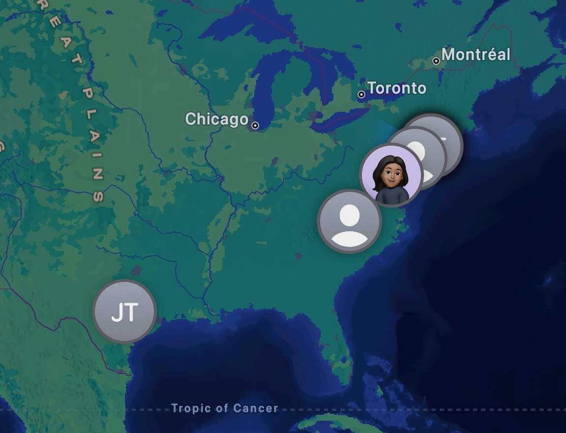 Endless Thread producer tracks her several relatives and friends using Apple's Find My app.
