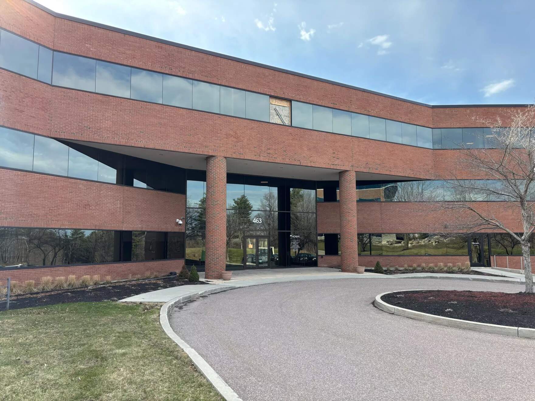 The U.S. Citizenship and Immigration Services office in Colchester, Vermont. where Mohsen Mahdawi was called in for a citizenship interview and then detained. (April McCullum/Vermont Public)