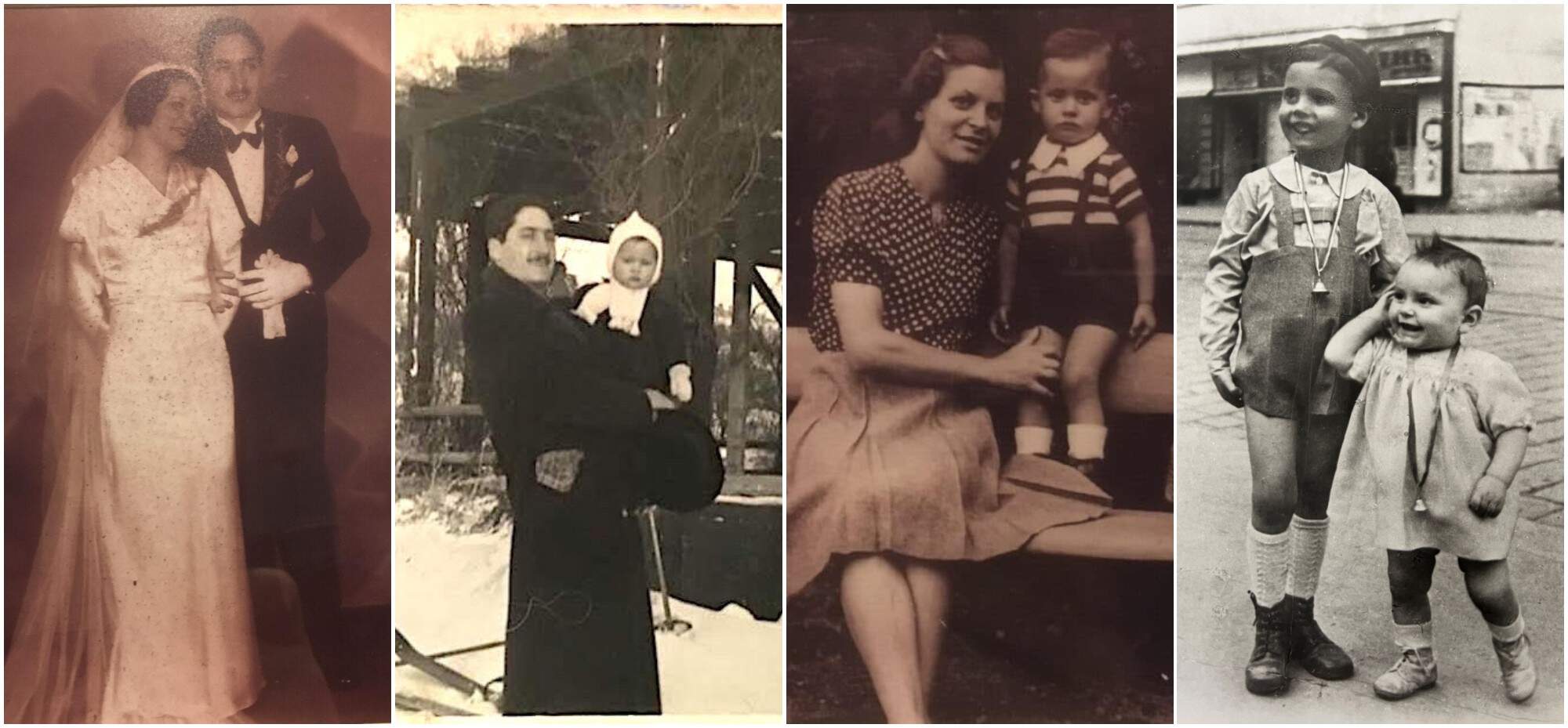 Four photos of the author's family in World War II era Yugoslavia. (Courtesy Julie Brill)