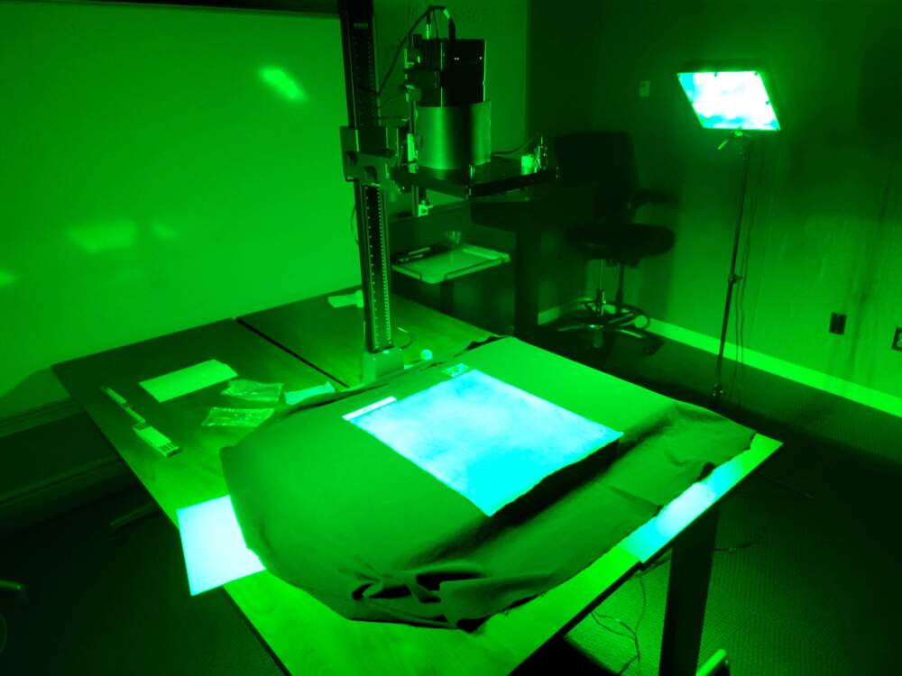 Imaging technology scans a copy of the Magna Carta from 1300 at Harvard. (Courtesy of M.B. Toth, R.B. Toth Associates)