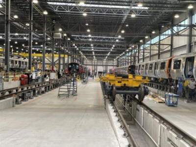 CRRC TRAIN ASSEMBLY PLANT IN SPRINGFIELD, MASS. (Courtesy CRRC)