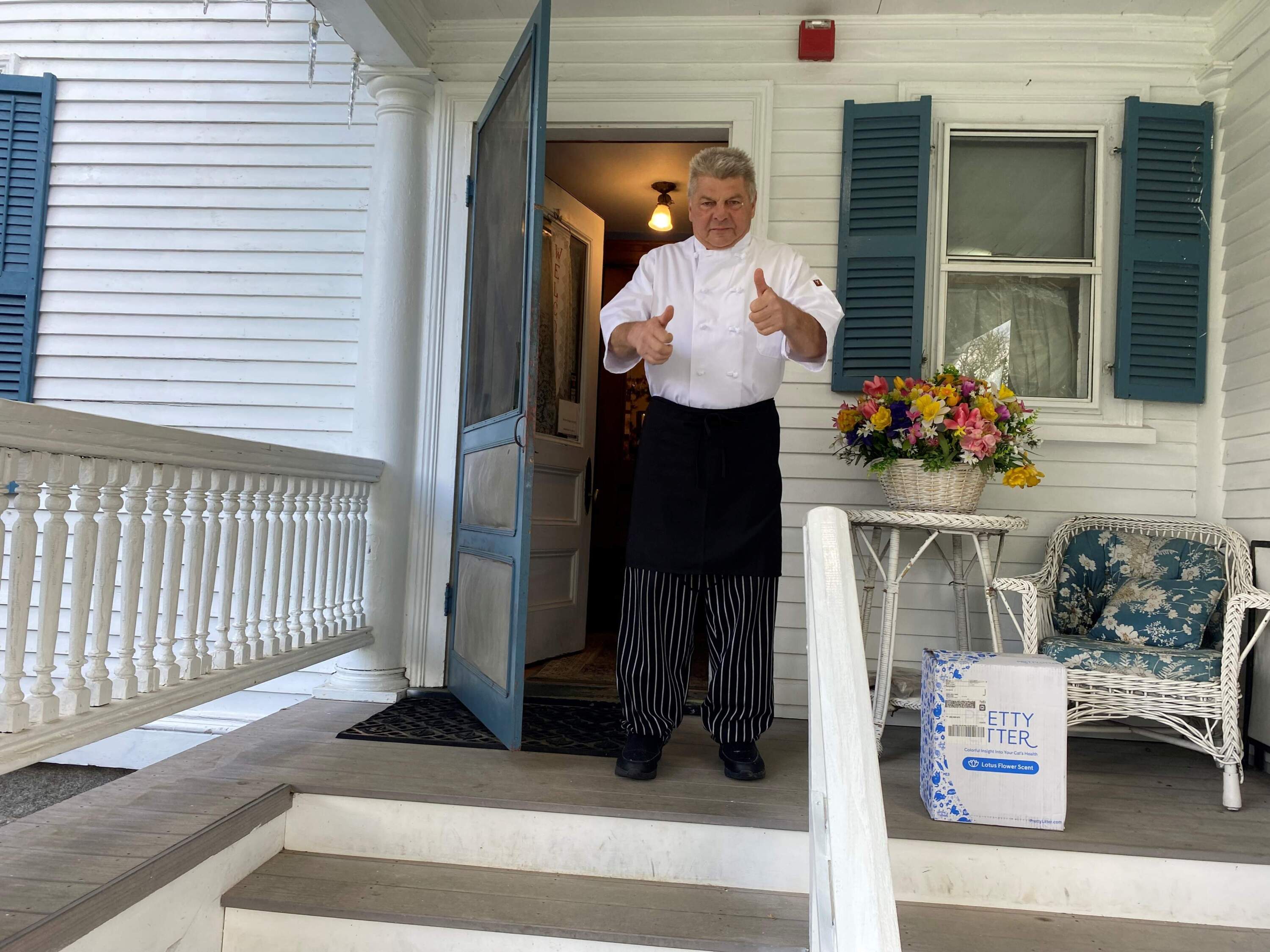 Fritz Halbedl, owner of the Derby Line Village Inn (Anthony Brooks/WBUR)