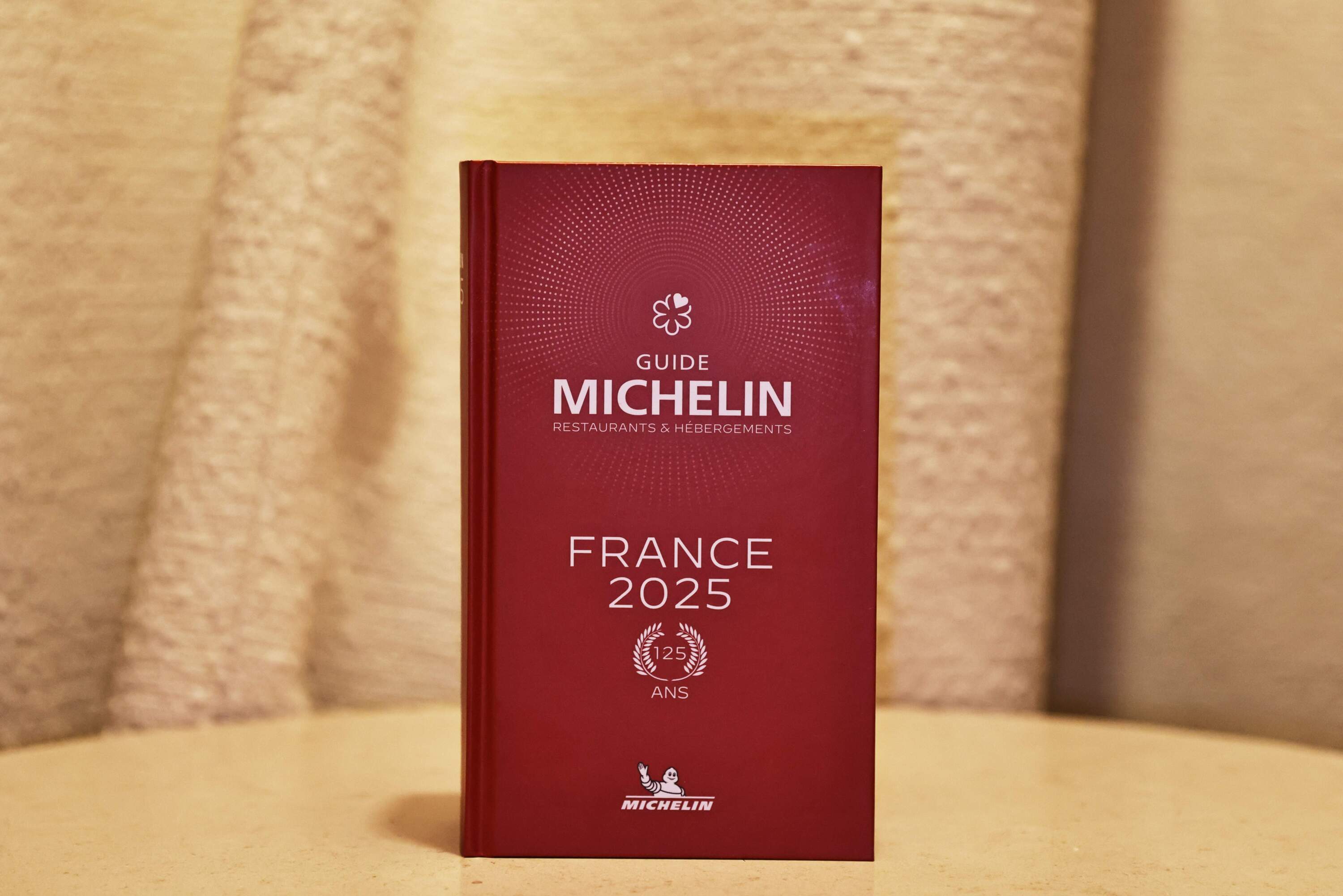 The 2025 edition of the Michelin Guide France is pictured in Metz, France on March 31, 2025.